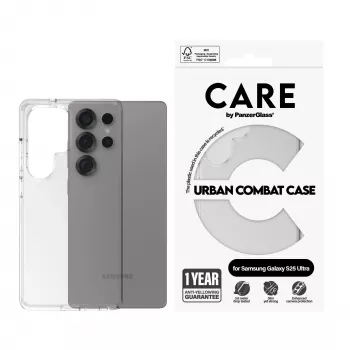 Funda PanzerGlass CARE™ by ® Urban Combat transparente para Samsung Galaxy S25 Ultra