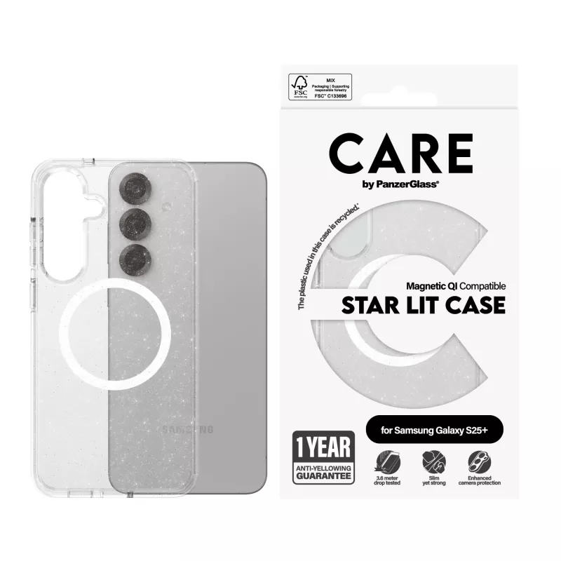 PanzerGlass CARE™ by ® Urban Combat Case Star Lit w. White Qi compatible Samsung Galaxy S25+