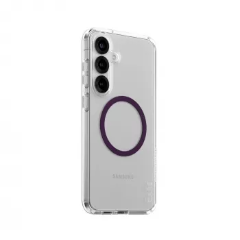 Funda PanzerGlass CARE Urban Combat transparente morada ciruela Qi para Samsung Galaxy S25+