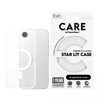 Funda PanzerGlass CARE by ® Flagship Case Urban Combat Star Lit blanco Qi compatible iPhone 16e