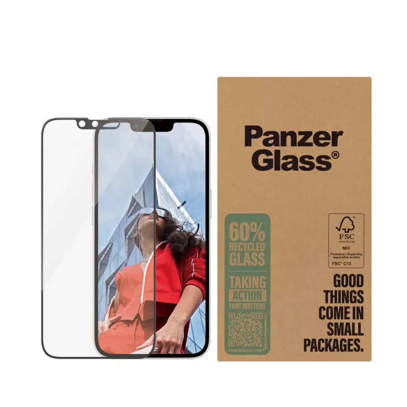 Protector de pantalla PanzerGlass iPhone 16e 14 13 13 Pro Ultra-Wide Fit antirrayaduras antigolpes