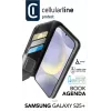 Cellularline Book Agenda – funda tipo libro de imitación a piel con cierre magnético para Galaxy S25+