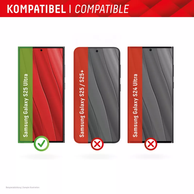 Displex Smart Glass (9H) para Samsung Galaxy S25 Ultra, adhesivo de montaje, irrompible