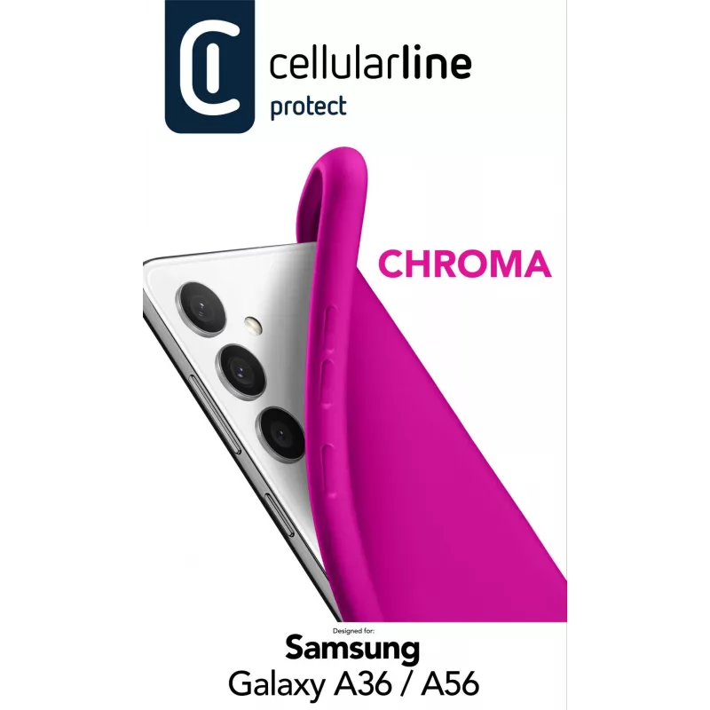 Cellularline Chroma – funda blanda de goma colorida para Galaxy A36/A56