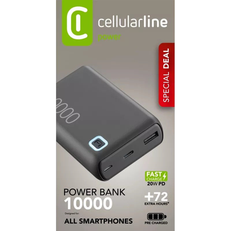 Cellularline ESSENCE TURBO 10000 cargador portátil 10000 mAh Power Delivery 20W