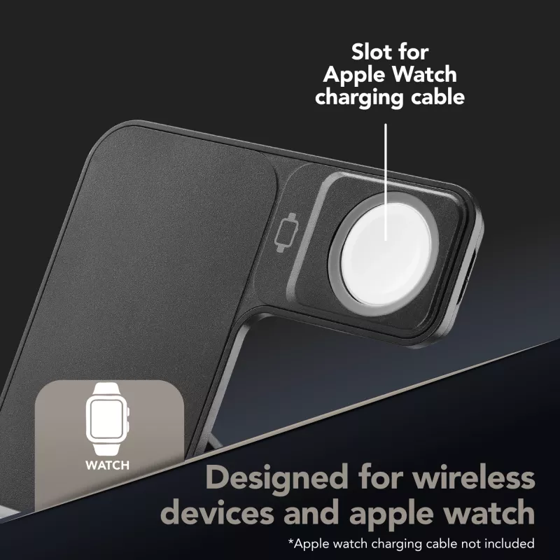 Base de carga Tech Pop para smartwatch/smartphone negra