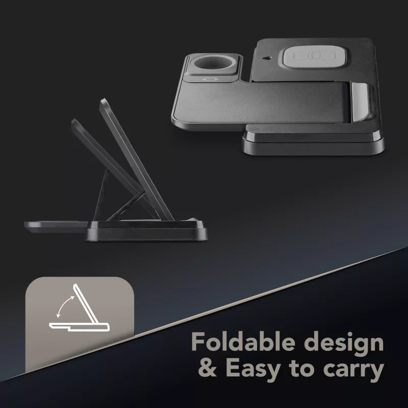 Base de carga Tech Pop para smartwatch/smartphone negra