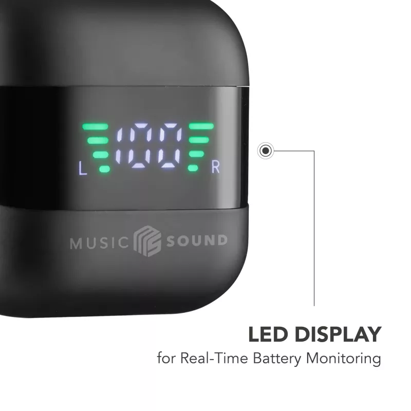 Music Sound SPARK auriculares TWS con pantalla LED