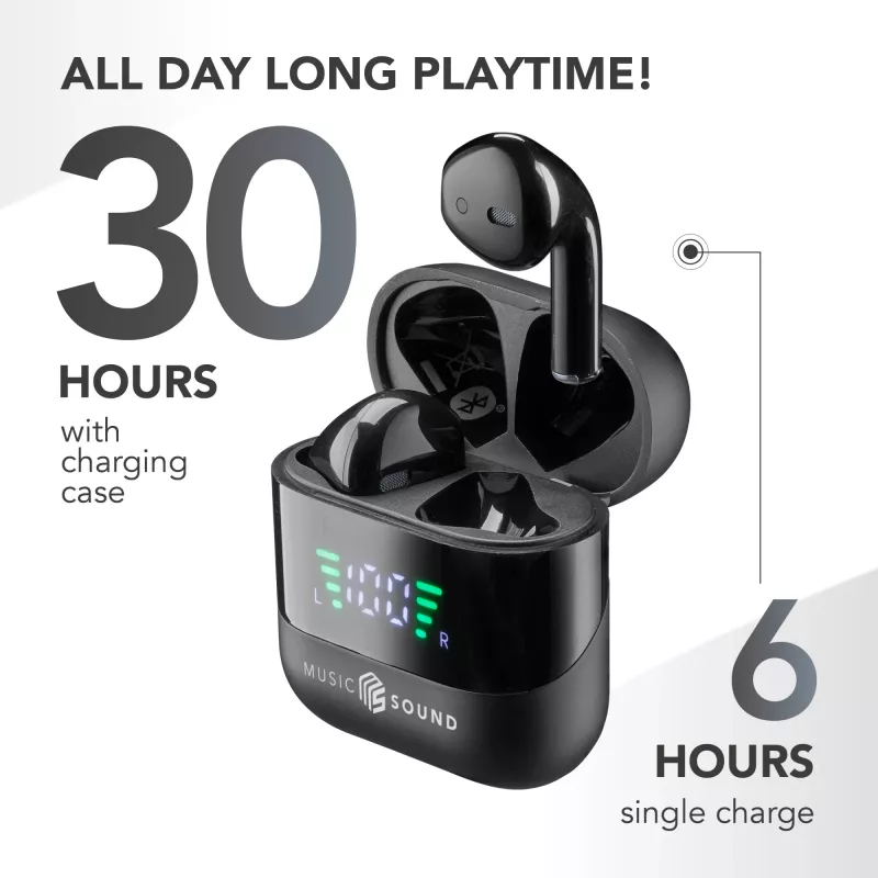 Music Sound SPARK auriculares TWS con pantalla LED