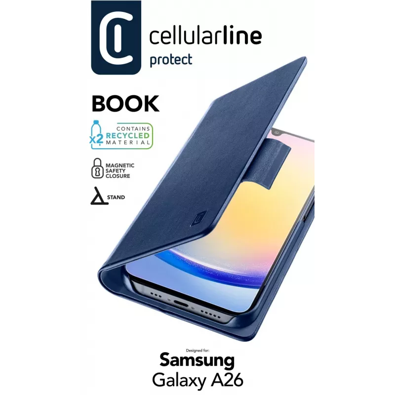 Funda tipo cartera Cellularline Galaxy A26 azul 16,8 cm