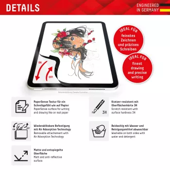 Displex TABLET PAPERSENSE para iPad Pro 13'' (2024)/Air 13'' (2025/2024), lámina extraíble de escritura o dibujo con sensación papel