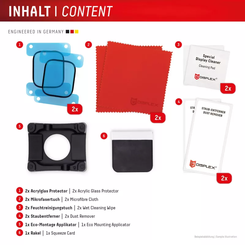 Displex protector de vidrio irrompible de cobertura total para Apple Watch 9/8/7 (41 mm), pack de 2, ultrafino, sin bordes, montaje Eco