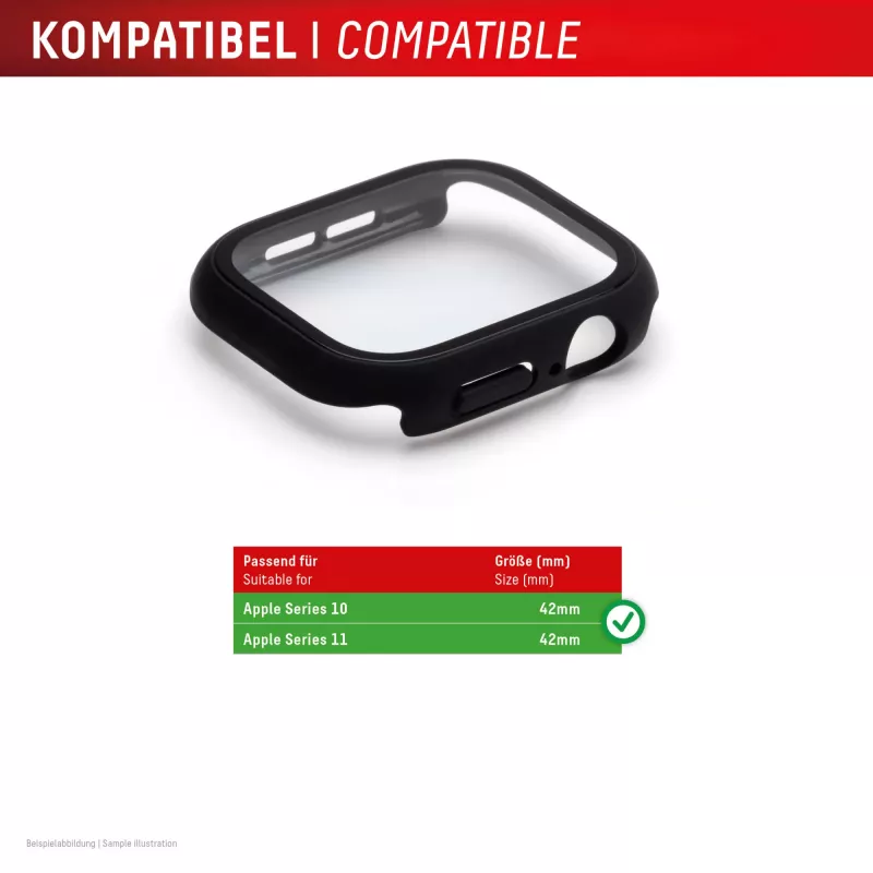 Displex 02133 Full Body funda para Apple Watch Series 11/10 (42 mm), negra