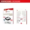 Displex vidrio templado 10H para Apple Watch 9/8/7 (45 mm), carcasa integral, IP68, snap-on, negro mate