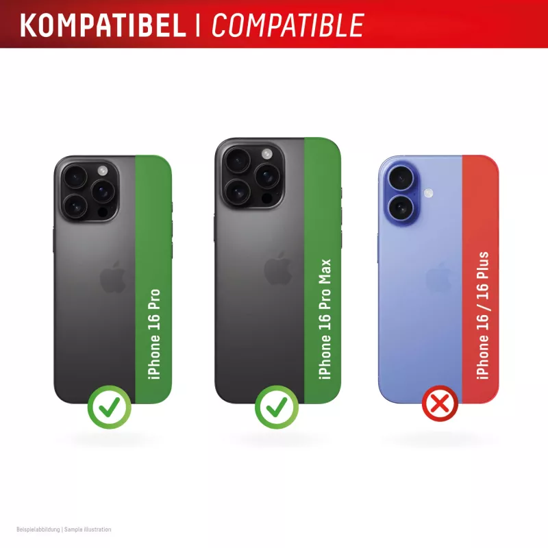 Displex vidrio premium para lente de cámara, iPhone 16 Pro/16 Pro Max, 10H, anillos individuales, DLC, transparente, montaje rápido