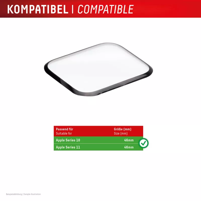 Bildschirmschutz Displex Unbreakable Full Cover Smart Glass Apple Watch 11/10 46mm ultrafina sin bordes pack de 2