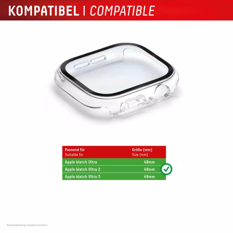 E.V.I Displex Full Body protector de pantalla para Apple Watch Ultra (2/3) 49 mm, transparente