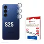 Displex vidrio premium para lente de cámara, Samsung Galaxy S25, 10H, anillos individuales, DLC, transparente, montaje rápido