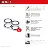 Displex vidrio de cobertura total para lente de cámara iPhone 16/16 Plus/17, 10H, protección completa de cámara, montaje rápido, pack de 2