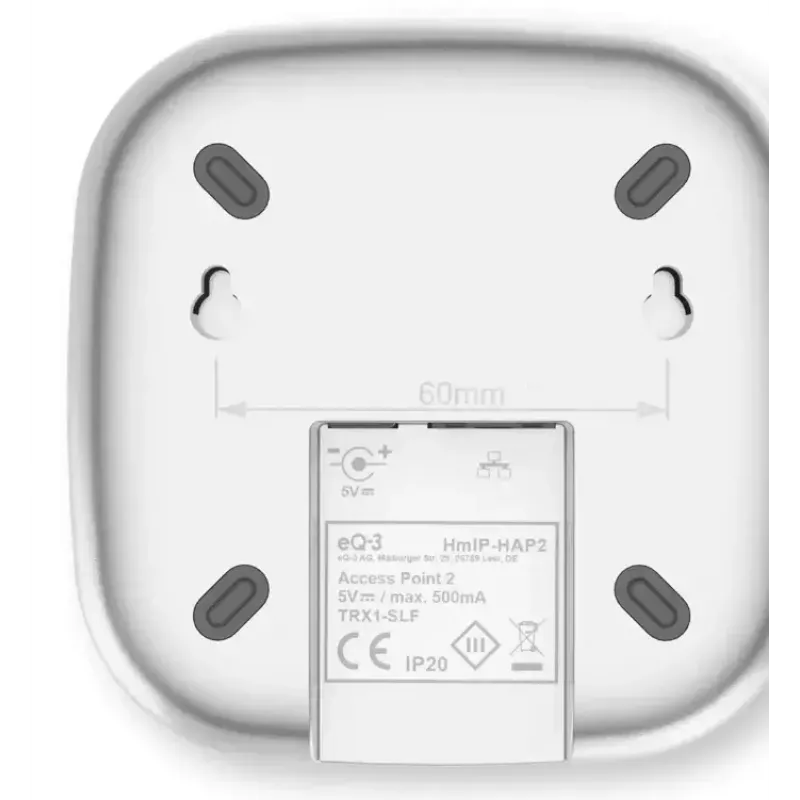 Punto de acceso inalámbrico HomeMatic Access Point 2 HmIP-HAP2 blanco para la configuración y el control de sistemas HomeMatic IP