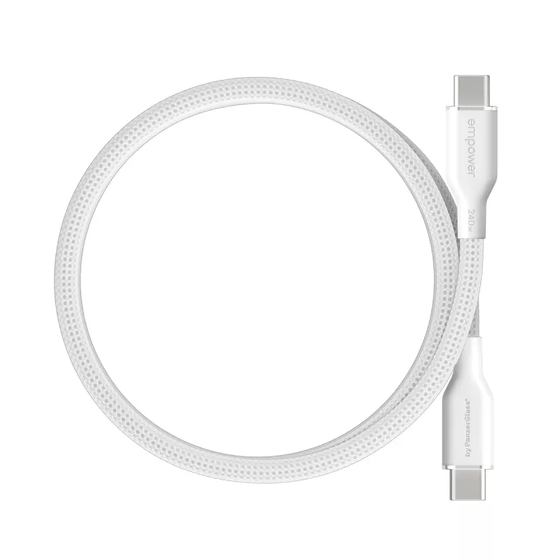 PanzerGlass empower™ by ® Magnetic cable USB-C a USB-C 240W | USB 2.0 | 1,5 m | Silver White