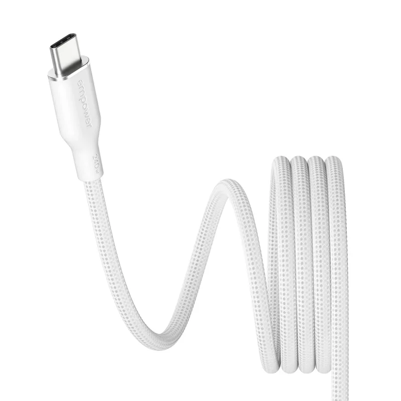 PanzerGlass empower™ by ® Magnetic cable USB-C a USB-C 240W | USB 2.0 | 1,5 m | Silver White