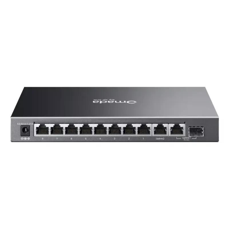 Switch de red TP-Link Omada ES210GP Managed L2 Gigabit Ethernet (10/100/1000) Power over Ethernet (PoE) para carril DIN Negro
