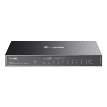 Switch de red TP-Link Omada ES210GP Managed L2 Gigabit Ethernet (10/100/1000) Power over Ethernet (PoE) para carril DIN Negro