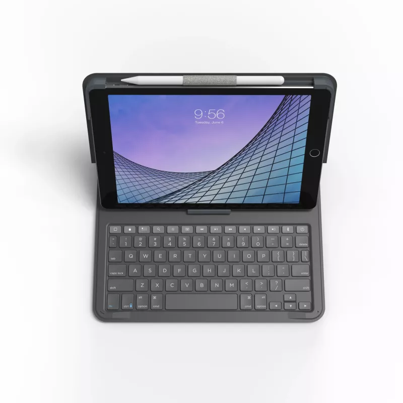 Teclado ZAGG Messenger Folio 2-Apple-iPad 10.2/10.5-Charcoal-Alemán