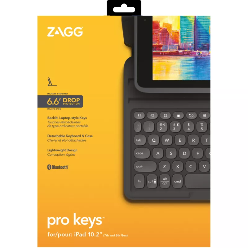 Teclado ZAGG Pro Keys Apple iPad 10.2 Negro/Gris Alemán