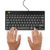 Teclado ergonómico R-Go Tools R-Go Compact Break, teclado compacto con software de pausas, AZERTY (FR), con cable, negro