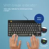 Teclado ergonómico R-Go Tools R-Go Compact Break, teclado compacto con software de pausas, AZERTY (FR), con cable, negro