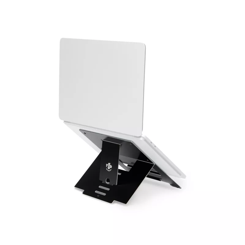 Soporte para portátil R-Go Tools R-Go Riser Flexible, elevador de portátil plegable ajustable, ergonómico, aluminio Hylite, negro