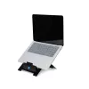 Soporte para portátil R-Go Tools R-Go Riser Flexible, elevador de portátil plegable ajustable, ergonómico, aluminio Hylite, negro