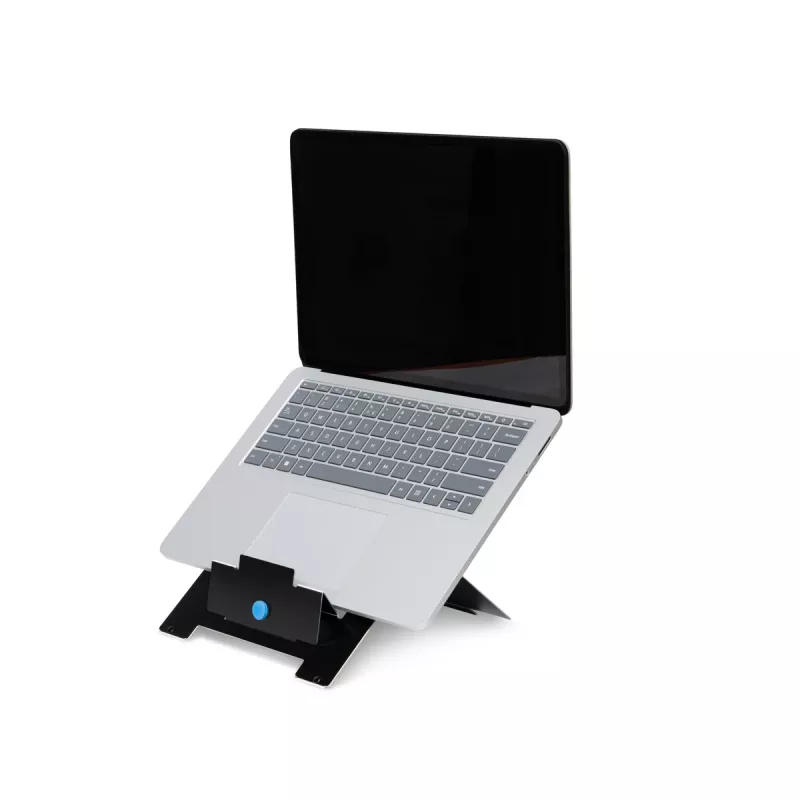 Soporte para portátil R-Go Tools R-Go Riser Flexible, elevador de portátil plegable ajustable, ergonómico, aluminio Hylite, negro