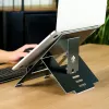 Soporte para portátil R-Go Tools R-Go Riser Flexible, elevador de portátil plegable ajustable, ergonómico, aluminio Hylite, negro