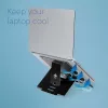 Soporte para portátil R-Go Tools R-Go Riser Flexible, elevador de portátil plegable ajustable, ergonómico, aluminio Hylite, negro