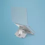 Soporte para portátil R-Go Tools R-Go Riser Flexible, soporte de portátil plegable ajustable, ergonómico, aluminio Hylite, plateado