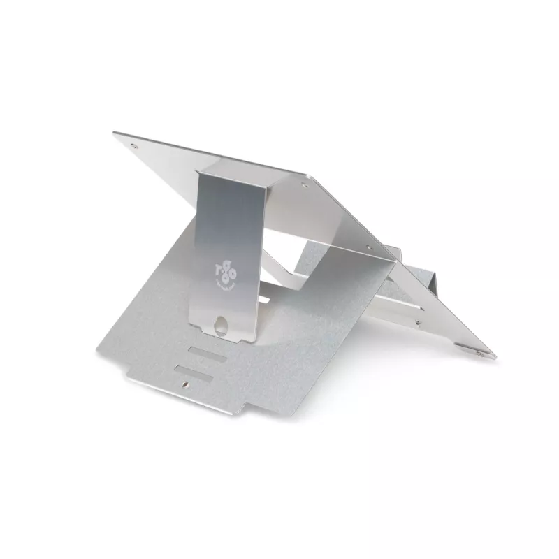 Soporte para portátil R-Go Tools R-Go Riser Flexible, soporte de portátil plegable ajustable, ergonómico, aluminio Hylite, plateado