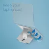 Soporte para portátil R-Go Tools R-Go Riser Flexible, soporte de portátil plegable ajustable, ergonómico, aluminio Hylite, plateado