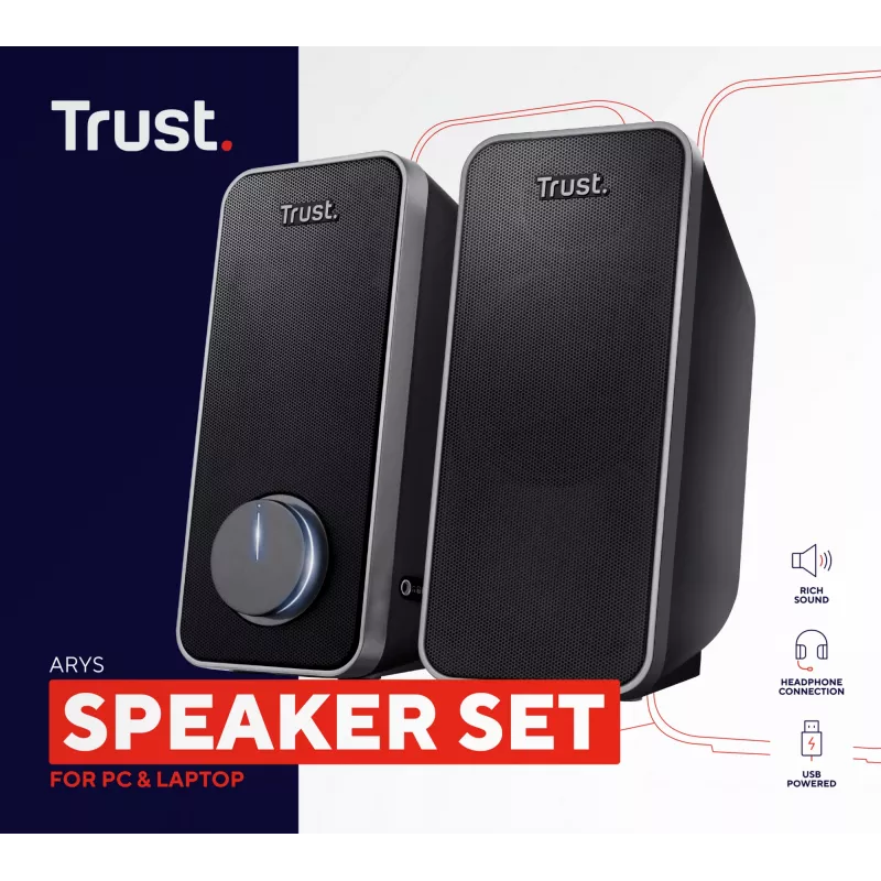 Trust 20179 Altavoz Negro Cableado 14 W