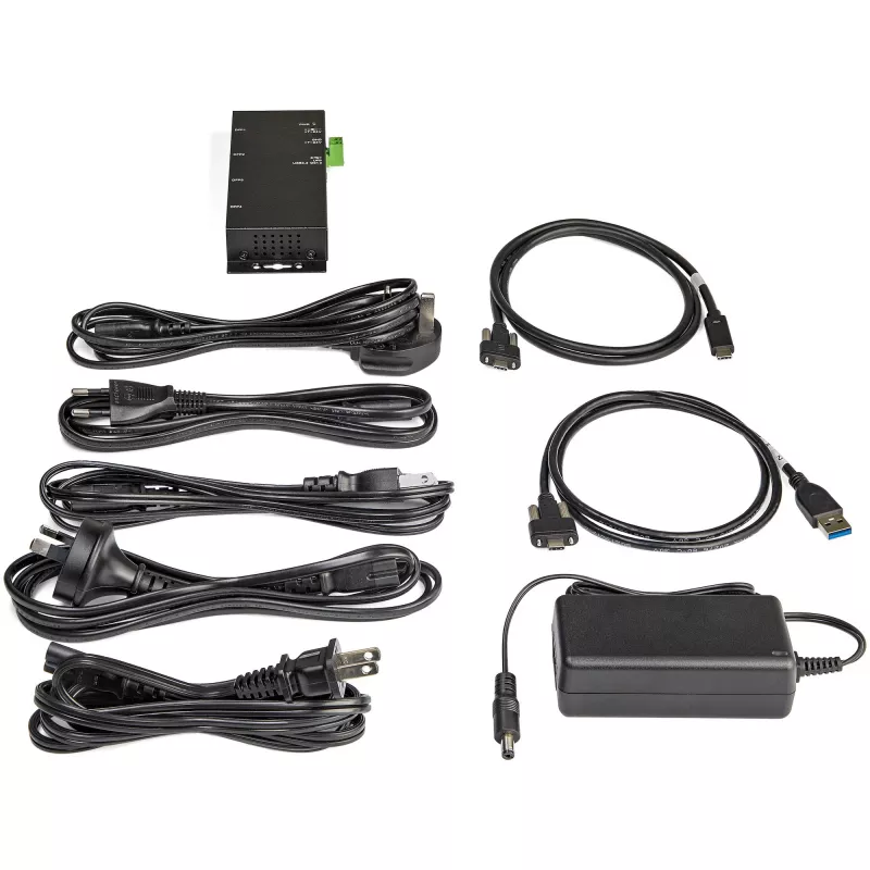 StarTech.com Hub USB-C de 4 puertos 10 Gbit/s – Hub USB-C industrial de metal – 2x USB-C y 2x USB-A – Protección contra sobretensiones ESD – Host USB-C o USB-A – Hub USB 3.2 Gen 2 Type-C montable con funcionamiento autónomo