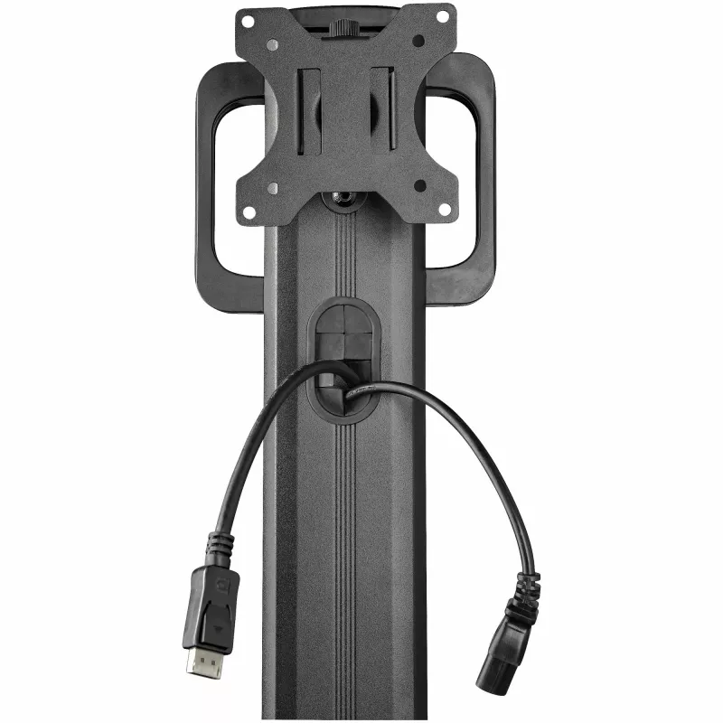 StarTech.com carro móvil para estación de trabajo con soporte para monitor, soporte para CPU/PC, bandeja para teclado – Carro ergonómico de altura ajustable para ordenador de sobremesa – Estación de trabajo móvil con ruedas