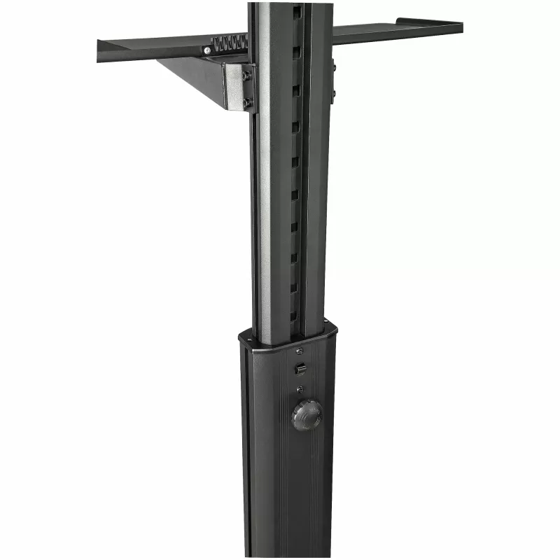 StarTech.com carro móvil para estación de trabajo con soporte para monitor, soporte para CPU/PC, bandeja para teclado – Carro ergonómico de altura ajustable para ordenador de sobremesa – Estación de trabajo móvil con ruedas
