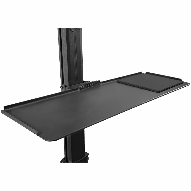 StarTech.com carro móvil para estación de trabajo con soporte para monitor, soporte para CPU/PC, bandeja para teclado – Carro ergonómico de altura ajustable para ordenador de sobremesa – Estación de trabajo móvil con ruedas