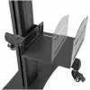 StarTech.com carro móvil para estación de trabajo con soporte para monitor, soporte para CPU/PC, bandeja para teclado – Carro ergonómico de altura ajustable para ordenador de sobremesa – Estación de trabajo móvil con ruedas