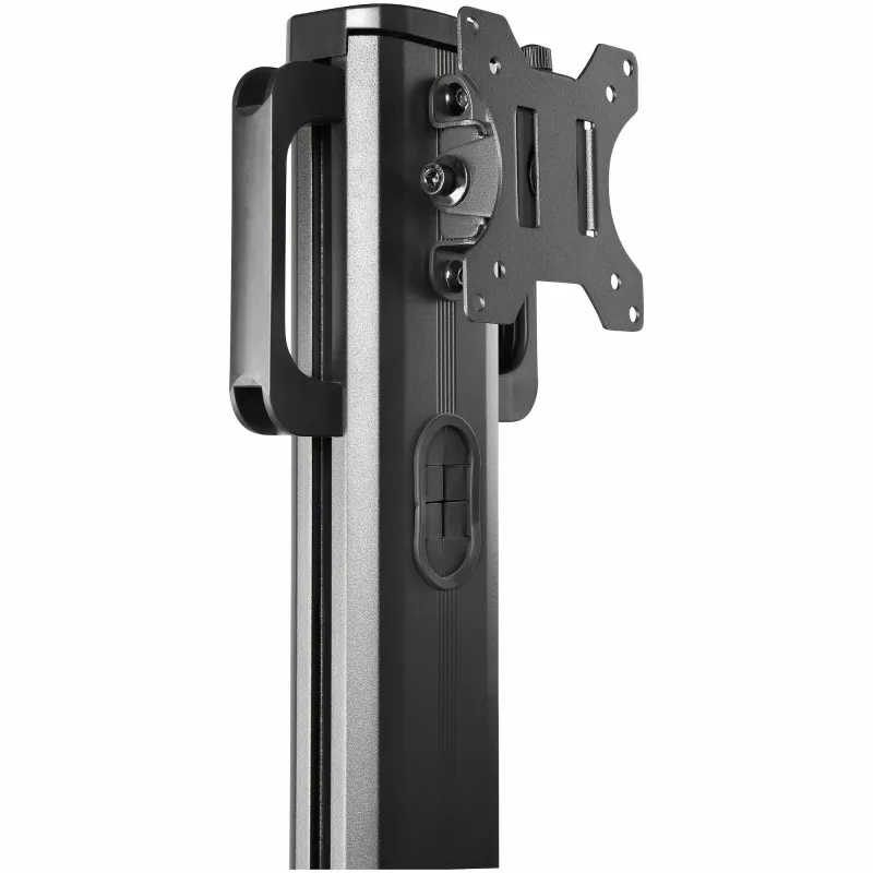 StarTech.com carro móvil para estación de trabajo con soporte para monitor, soporte para CPU/PC, bandeja para teclado – Carro ergonómico de altura ajustable para ordenador de sobremesa – Estación de trabajo móvil con ruedas