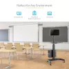 StarTech.com carro móvil para estación de trabajo con soporte para monitor, soporte para CPU/PC, bandeja para teclado – Carro ergonómico de altura ajustable para ordenador de sobremesa – Estación de trabajo móvil con ruedas