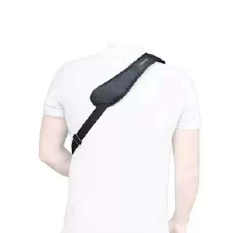 Correa de hombro Mobilis ERGONOMIC SHOULDER STRAP para portátil negra con mosquetón
