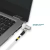Candado de seguridad giratorio delgado con llave Mobilis 001325 T Lock blanco